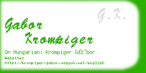 gabor krompiger business card